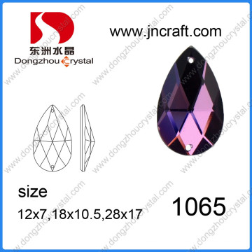 Chine Wholesale haute réfraction Machine sans plomb taillée grise Flat Back Glass coudre pour accessoire de vêtement